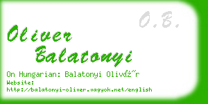 oliver balatonyi business card